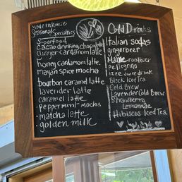 Coffee Menu