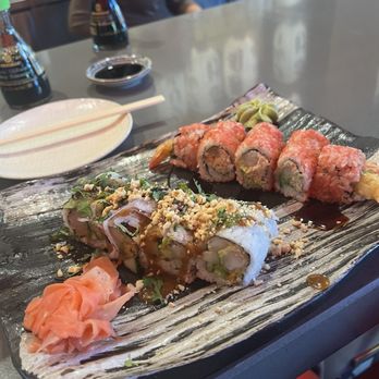 Blue Sushi Sake Grill - Thai Hippie roll and Crunchy Red roll - Sushi Bars Near Me - Westlake, Ohio Blue Sushi Sake Grill - Thai Hippie roll and Crunchy Red roll - Sushi Bars Near Me - Westlake, Ohio