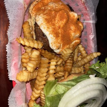 Brass Ring Pub - Spicy Bleu cheese burger - Pubs Near Me - North Palm Beach, Florida Brass Ring Pub - Spicy Bleu cheese burger - Pubs Near Me - North Palm Beach, Florida
