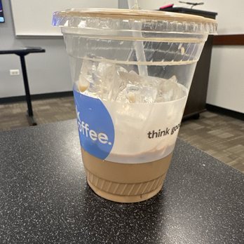 Think Coffee - $7 coffee with regular milk and they filled the cup with ice almost up to the brim.... Overpriced - Coffee & Tea Near Me - New York, New York Think Coffee - $7 coffee with regular milk and they filled the cup with ice almost up to the brim.... Overpriced - Coffee & Tea Near Me - New York, New York