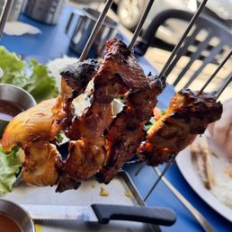 Chicken skewers yum!