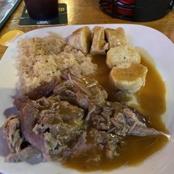 Donohue's Pub - Roast pork, dumplings, and sauerkraut.