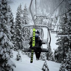 Lake Tahoe Tours And Rentals - Ski Bike on the chairlift Heavenly Lake Tahoe
