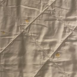 Tortilla chip crumbs in the bed. Was our room cleaned from the last people who stayed here?! Tortilla chip crumbs in the bed. Was our room cleaned from the last people who stayed here?!