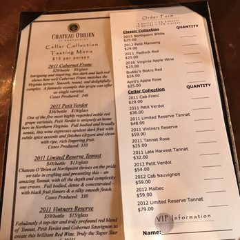 Chateau O'Brien at Northpoint - As of Feb 2017 - Wineries Near Me - Markham, Virginia Chateau O'Brien at Northpoint - As of Feb 2017 - Wineries Near Me - Markham, Virginia