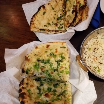 Aroma Indian Grill - chili garlic naan and garlic naan(crunchy) - Indian Near Me - Upland, California