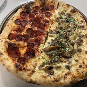 Pizza Grace - Pepperoni and White Pizza! Couldn't pick between the two? Amazing - Pizza Near Me - Birmingham, Alabama Pizza Grace - Pepperoni and White Pizza! Couldn't pick between the two? Amazing - Pizza Near Me - Birmingham, Alabama