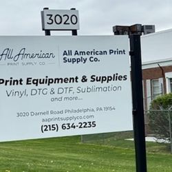 All American Print Supply Co - Front entrance sign for All American Print Supply Co.'s Philadelphia, Pennsylvania branch.