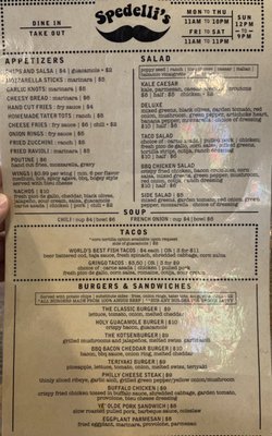 Menu photo 7 Spedelli's Salt Lake City, UT