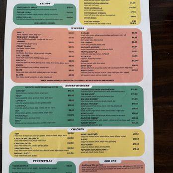 Wally's Wieners - Menu - food side - Hot Dogs Near Me - Newport, Rhode Island
