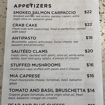 Mia Cafe and Wine Bar - Appetizer menu - Wine Bars Near Me - Kirkland, Washington
