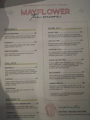 Menu photo 1 Mayflower - The Encore Troy, OH