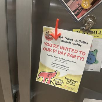 Mathnasium - The center's invitation to their upcoming Pi Day Party, my son slapped it on the fridge and is counting down the days lol! - Tutoring Centers Near Me - Manteca, California