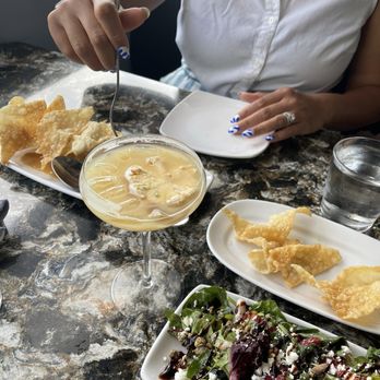 Silver Social - Summer salad with the seafood, avocado dip - New American Near Me - Washington, DC, District of Columbia
