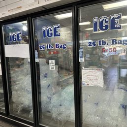 Massive freezer with ice. Massive freezer with ice.