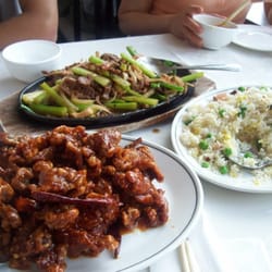 Yangtze - Szechuan beef, Yangtze fried rice, and Cantonese style beef sizzling plate