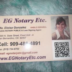 EG Notary Etc. - Business Card