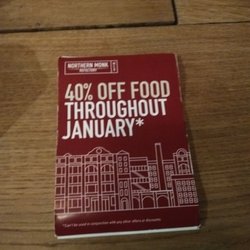Northern Monk Refectory - 40% off food!