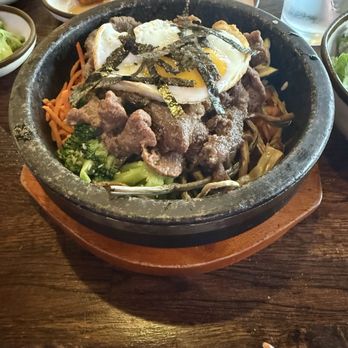 Tofu Town - Beef Bulgogi Hot Stone Bowl - Korean Near Me - Pearland, Texas Tofu Town - Beef Bulgogi Hot Stone Bowl - Korean Near Me - Pearland, Texas