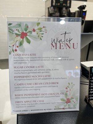 Menu photo 8 LeGrand Coffee House Woodbridge Township, NJ