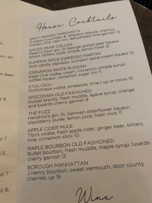 Menu photo 3 The Borough Kitchen and Cocktails Madison, WI Menu photo 3 The Borough Kitchen and Cocktails Madison, WI