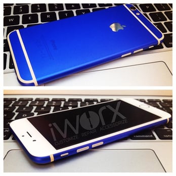 iWorx Smartphone Repair & Customization - Blue on white iPhone 6 - Mobile Phone Repair Near Me iWorx Smartphone Repair & Customization - Blue on white iPhone 6 - Mobile Phone Repair Near Me