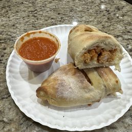 Chicken parm roll with smooth yummy sauce Chicken parm roll with smooth yummy sauce