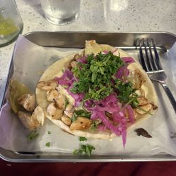 Chicken artichoke taco