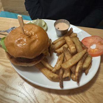 Holy Cow - Cheeseburger with fries - New American Near Me - Nampa, Idaho