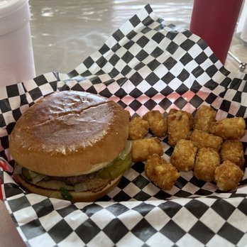 RD's Burgers - Medium burger with tots! - Burgers Near Me - Cibolo, Texas RD's Burgers - Medium burger with tots! - Burgers Near Me - Cibolo, Texas