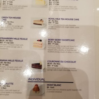 Lady M Cake Boutique - Menu 3 of 3 - Bakeries Near Me - Arcadia, California