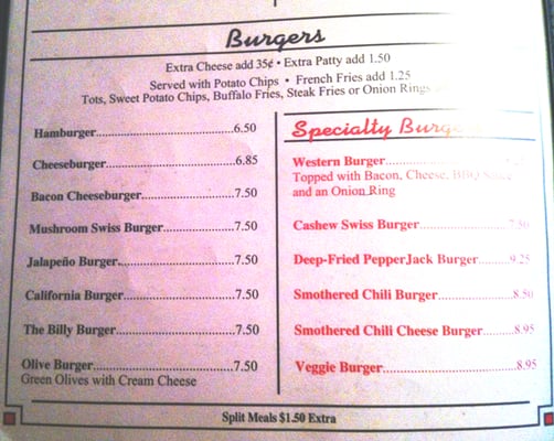 Menu photo 3 Billy's Bar Duluth, MN