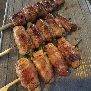 My Way Pocha - Short rib, pepper in bacon, and mushroom in bacon skewers were excellent! - Korean Near Me - Fort Lee, New Jersey My Way Pocha - Short rib, pepper in bacon, and mushroom in bacon skewers were excellent! - Korean Near Me - Fort Lee, New Jersey