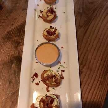 Social52 - Deep Fried Deviled Eggs... omg, these are amazing, sprinkles of bacon take it over the top! - New American Near Me - Richmond, Virginia