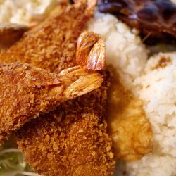 808 Hawaiian BBQ - Combo #? - Fried fish, fried shrimp