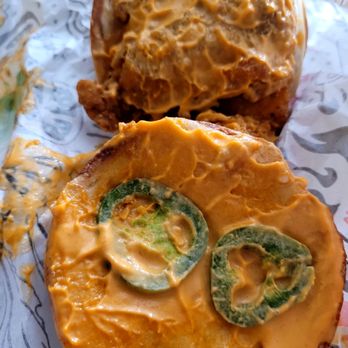 Jollibee - Regular spicy chicken sandwich has 2 sliced jalapenos - Chicken Shop Near Me - Alameda, California