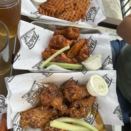 BEST sweet potato fries, sweet Thai chili, and triple crown bone-in wings BEST sweet potato fries, sweet Thai chili, and triple crown bone-in wings