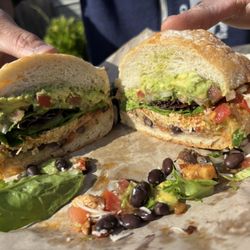 Chilango’s - Torta with mushroom mix