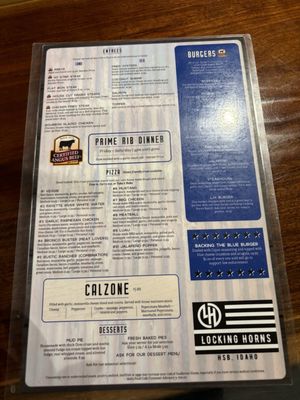 Menu photo 7 Locking Horns Riverside Restaurant Horseshoe Bend, ID Menu photo 7 Locking Horns Riverside Restaurant Horseshoe Bend, ID