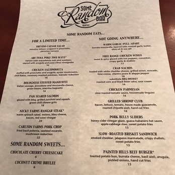 Some Random Bar - Food menu - New American Near Me - Seattle, Washington Some Random Bar - Food menu - New American Near Me - Seattle, Washington