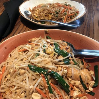 P.F. Chang's - P.F. Chang's Pad Thai Chicken: Rice noodles, Thai spices, tofu, green onion, crushed peanuts, and of course fried rice. - Asian Fusion Near Me - El Paso, Texas