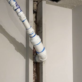 Service Plus Heating, Cooling & Plumbing - First version of how they "fixed" the pipe in the finished basement. They attempted to leave it this way! - Heating & Air Conditioning/HVAC Near Me - Indianapolis, Indiana