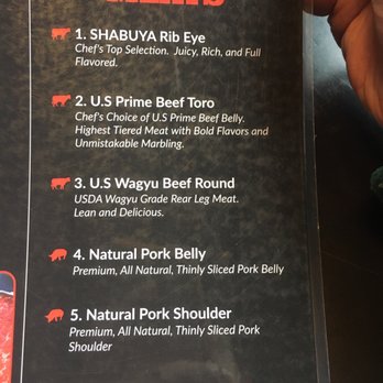 Shabuya - Meat selection for AYCE lunch - Soup Near Me - Milpitas, California