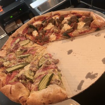 Dewey's Pizza - Cuban Pizza and Meatball! Was so excited I forgot to take a picture when it first came!! - Pizza Near Me - Cincinnati, Ohio Dewey's Pizza - Cuban Pizza and Meatball! Was so excited I forgot to take a picture when it first came!! - Pizza Near Me - Cincinnati, Ohio