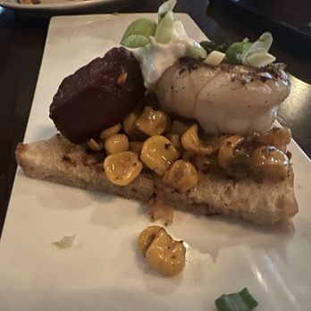 DeadBeach Brewery - Shrimp and Chorizo Crostini - Breweries Near Me - El Paso, Texas