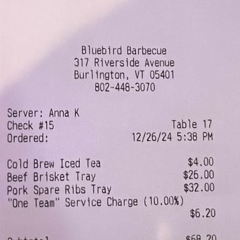 Bluebird Barbecue - Bill - Barbeque Near Me - Burlington, Vermont Bluebird Barbecue - Bill - Barbeque Near Me - Burlington, Vermont