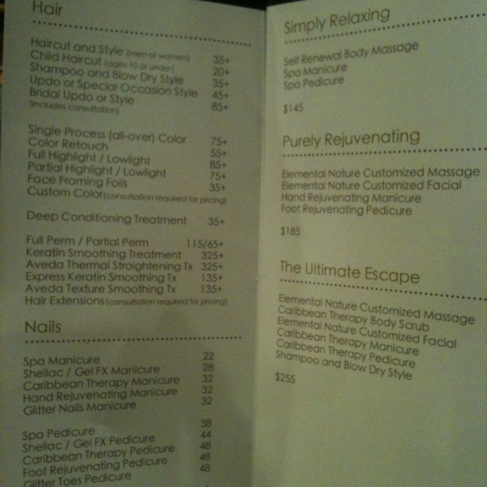 Boheme Salon and Spa - Menu 1 - Hair Salons Near Me - Redding, California