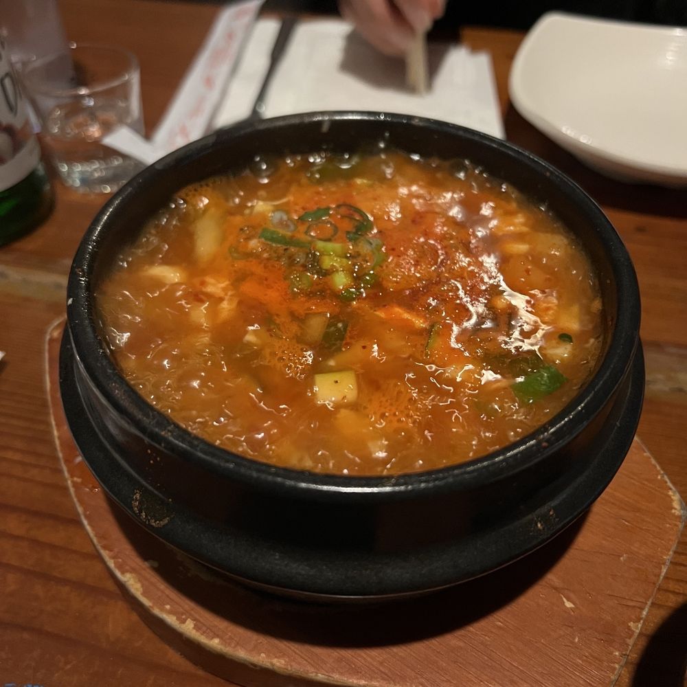 Dan Sung Sa - Piping hot spicy tofu soup with seafood - Korean Near Me - Oakland, California Dan Sung Sa - Piping hot spicy tofu soup with seafood - Korean Near Me - Oakland, California
