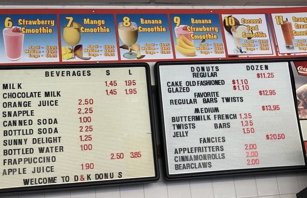 Menu photo 4 D & K Donut Shop Sacramento, CA Menu photo 4 D & K Donut Shop Sacramento, CA