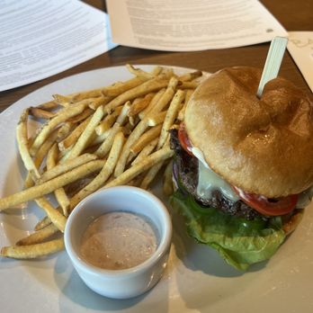 Bazille at Nordstrom - Burger with fries - New American Near Me - The Woodlands, Texas Bazille at Nordstrom - Burger with fries - New American Near Me - The Woodlands, Texas